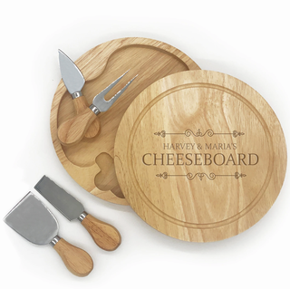 Plateau de fromages personnalisé avec set de couteaux