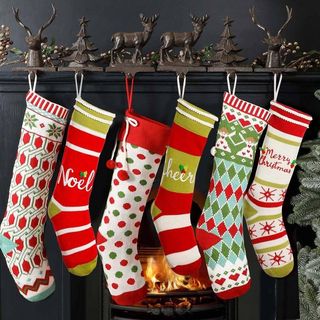 Σκανδιναβικές πλεκτές κάλτσες Χριστουγέννων