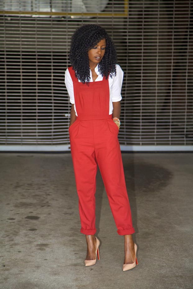 Red Tailored Jumpsuit Outfit