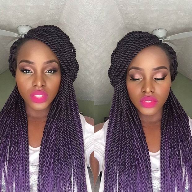 Purple Kinky Twists