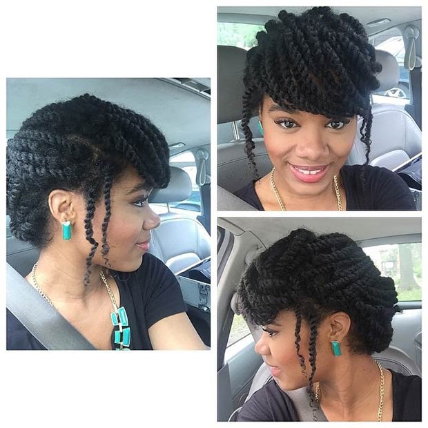 Χαριτωμένο Kinky Twist Updo