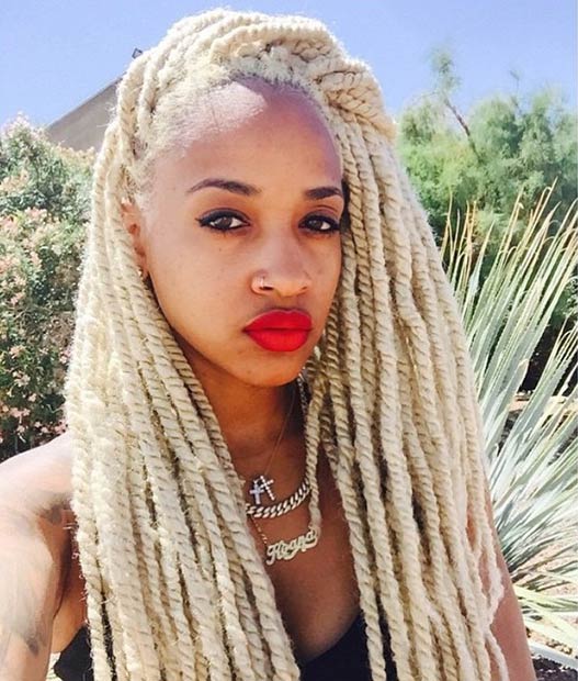 Long, Blonde Kinky Twists