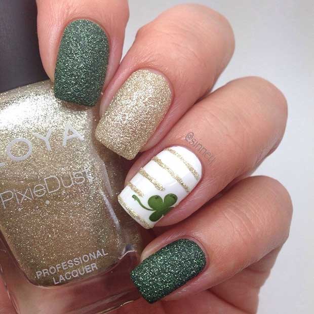 Ongles d'accent Easy Clover pour la Saint-Patrick