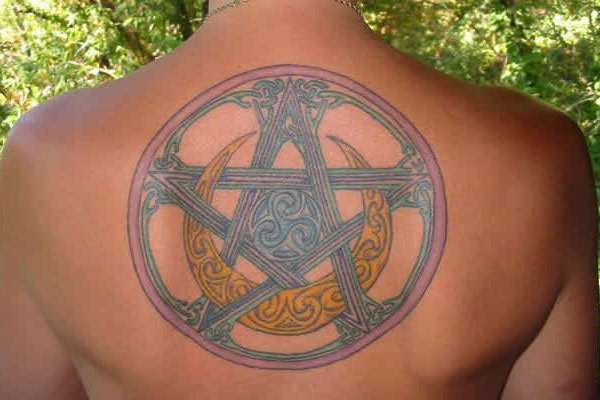 קעקוע גדול של Pentacle