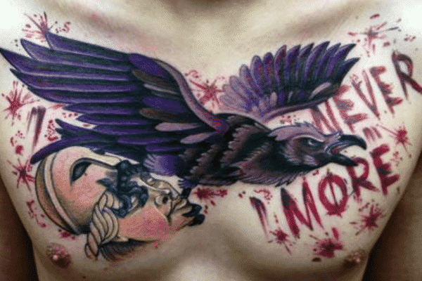 idées de tatouage de corbeau poe 19