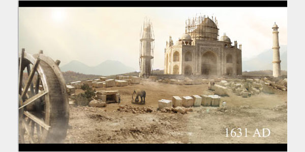 Tutoriel Matte Painting de Tajmahal à l'aide de Photoshop