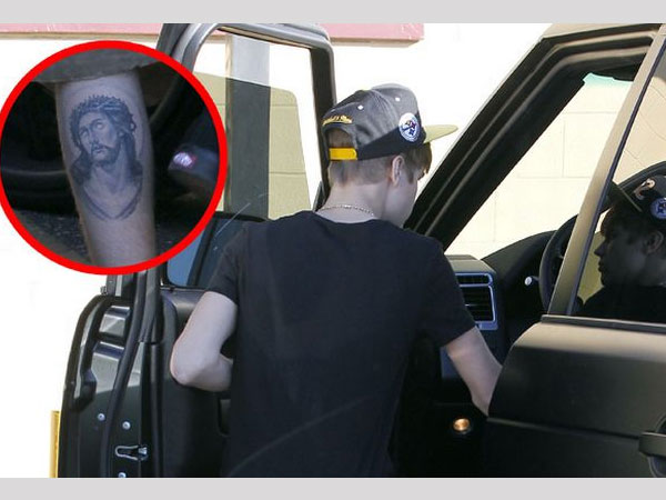 Tatouage Justin Bieber Jésus