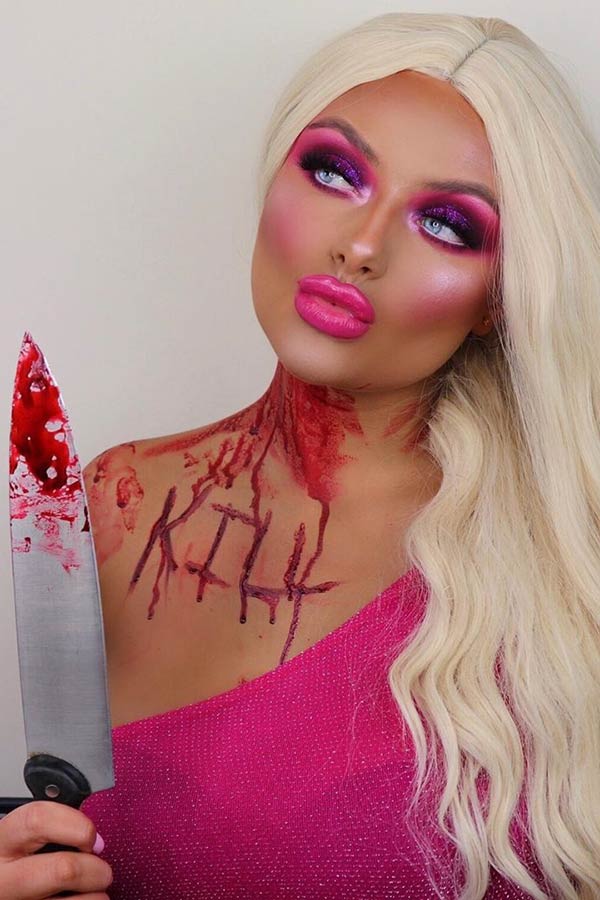 Maquillage Halloween Effrayant Barbie