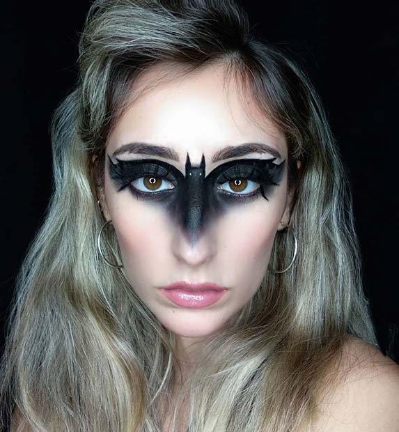 Masque de maquillage Spooky Bat pour Halloween