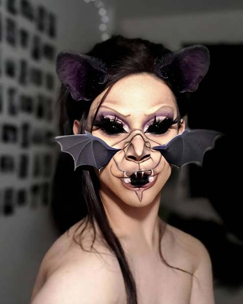 Maquillage de chauve-souris illusion fantasmagorique