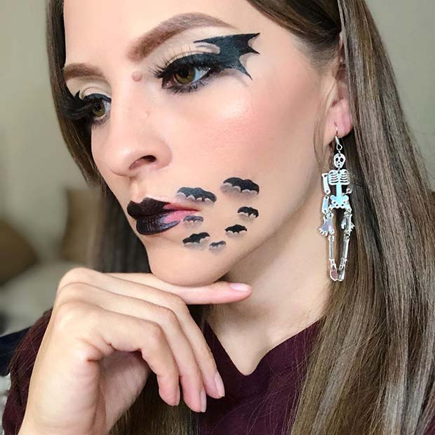 Lip Bat Illusion για το Halloween