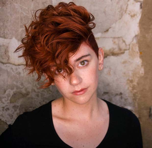 Edgy Red Pixie Hairstyle