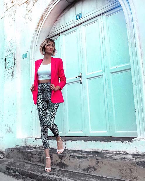 Παντελόνι Snake Print και Neon Jacket