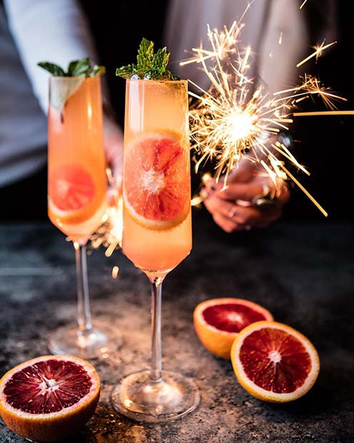 Blood Orange Champagne Mule