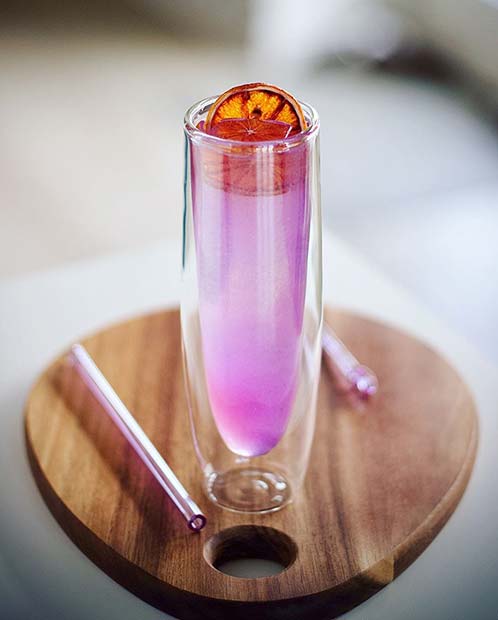 Cocktail Flûte Violette