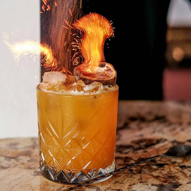 Fiery NYE Cocktail Idea