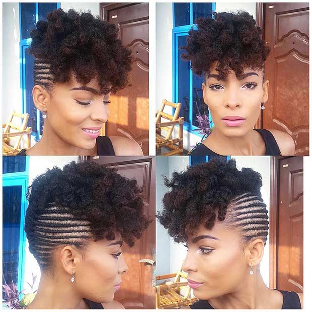 Small Cornrows Updo