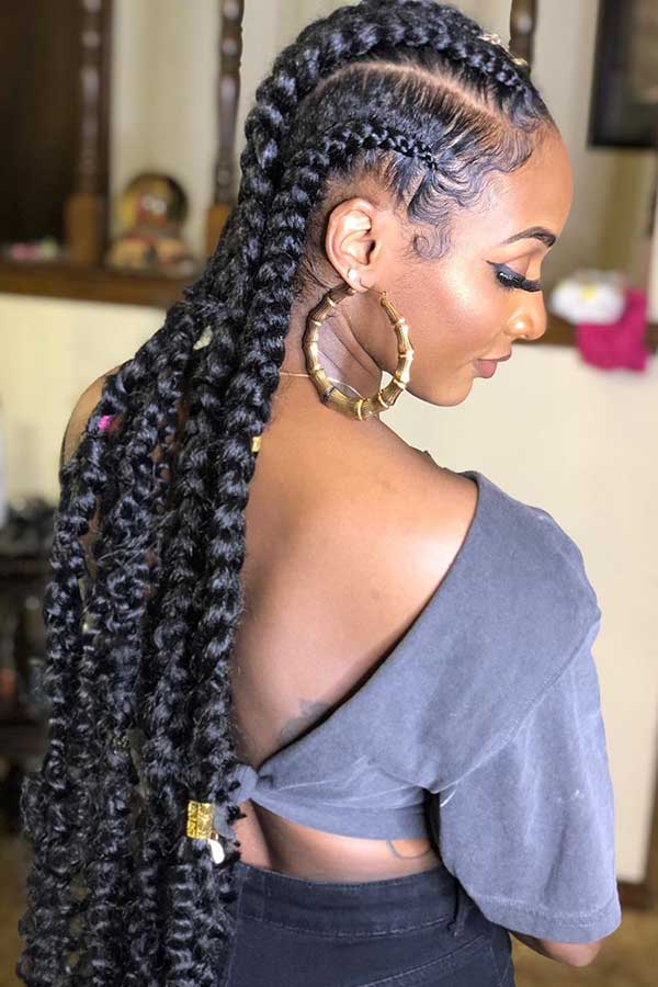 Chunky Bohemian Feed in Braids