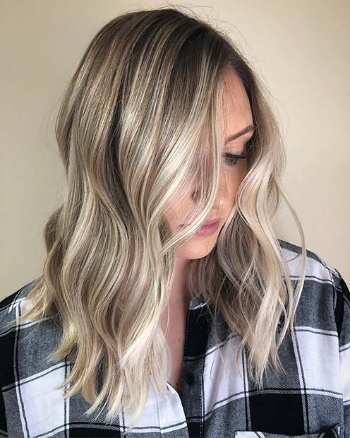 Ashy Blonde Long Bob