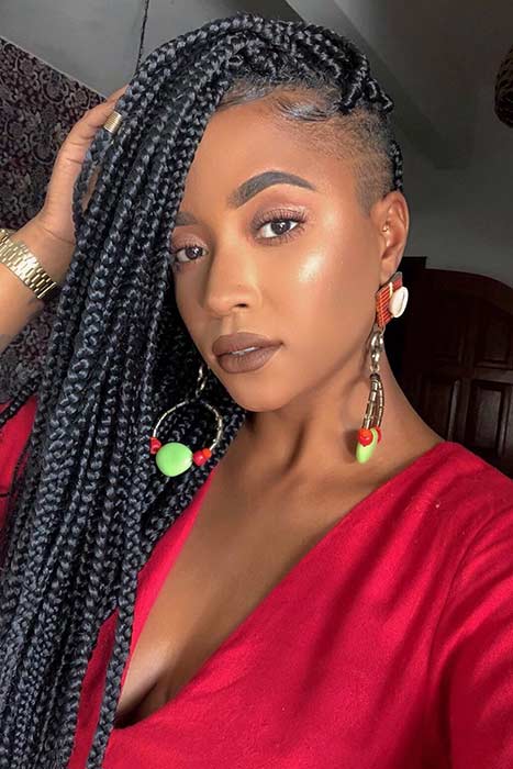 Box Braids avec une contre-dépouille