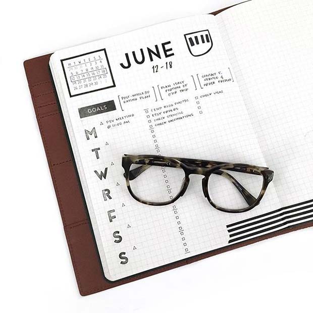 Trendy Weekly Planner για Bullet Journal Ideas