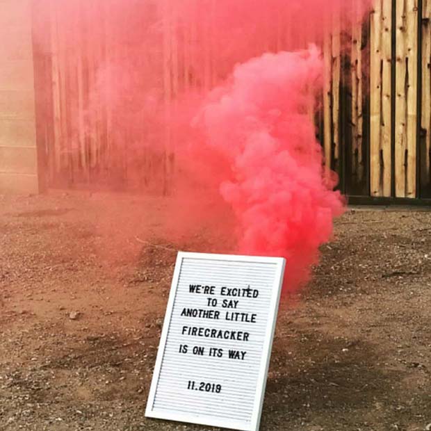 Firecracker Reveal with Smoke