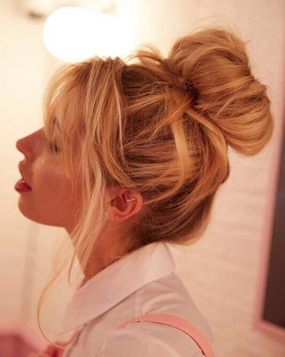 Messy Bun avec une ambiance vintage