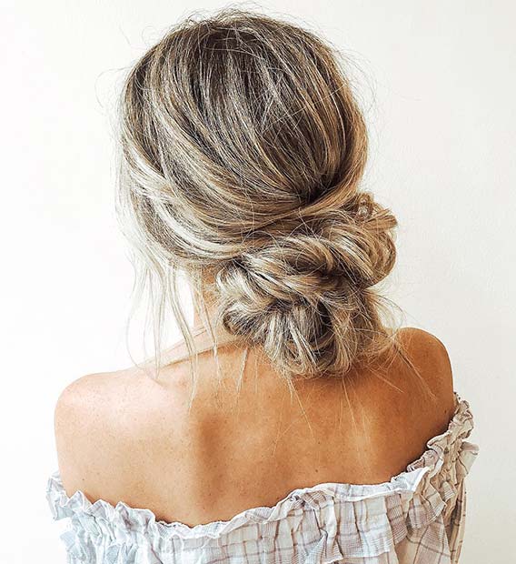 Messy Low Updo