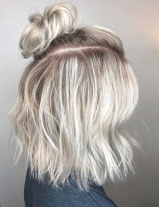 Demi-chignon pour la coupe de cheveux de Bob