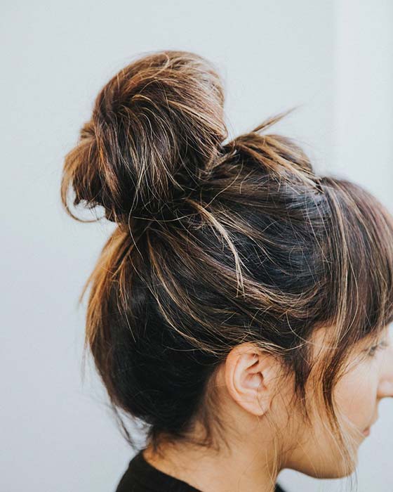 Chignon décontracté et facile à porter