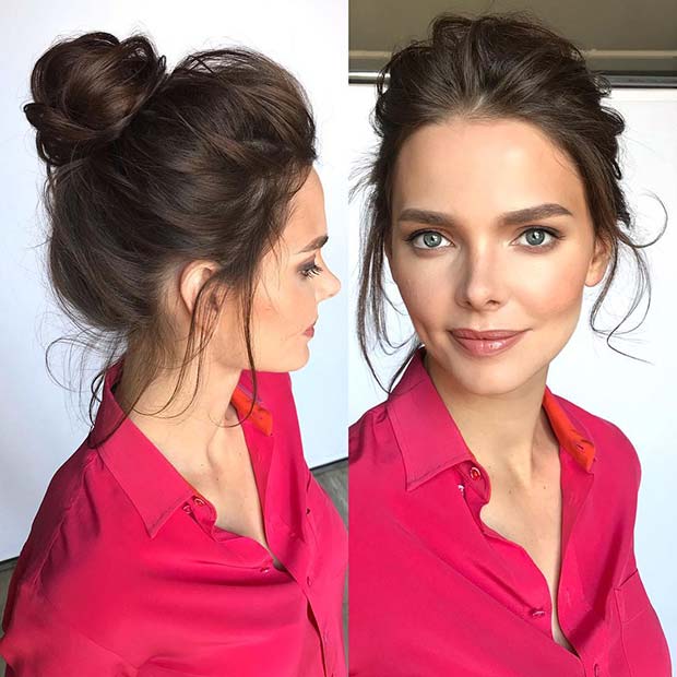 Idée de coiffure chic chignon