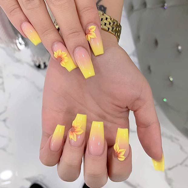 Ongles De Tournesol Mignons