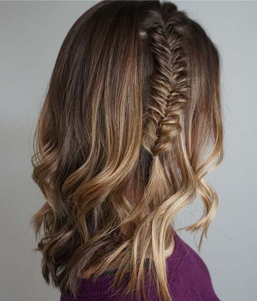 One Fishtail Braid Lob