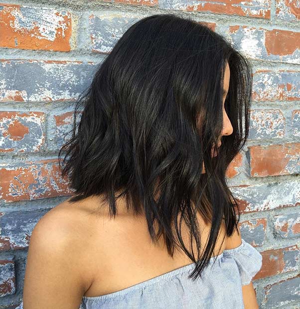 Angled Long Bob with Layers