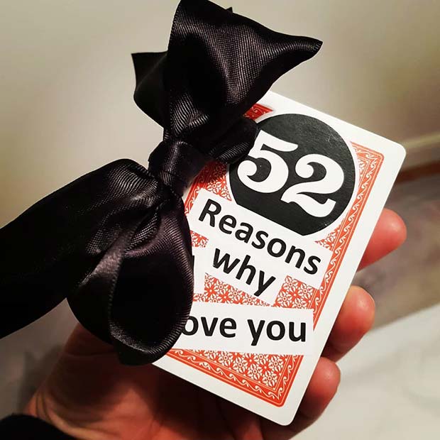 52 סיבות למה אני אוהב אותך מתנת DIY