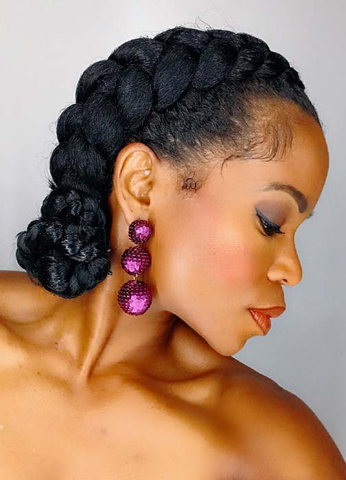 Chignon élégant de cornrow