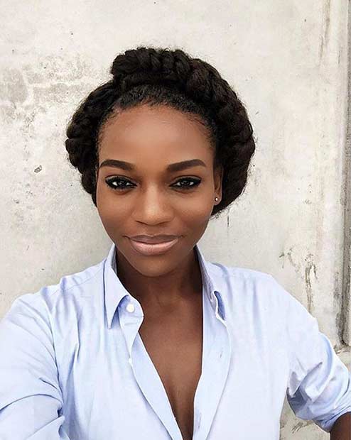 Flat Twist Crown Hairstyle