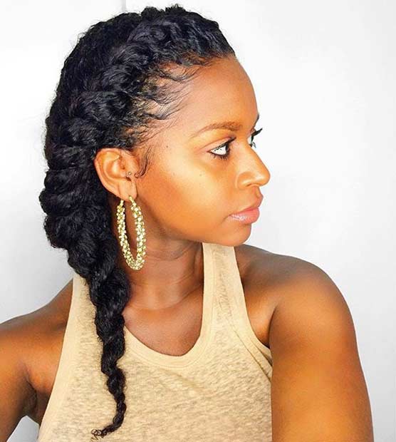 Εύκολο Jumbo Flat Twist Hairstyle