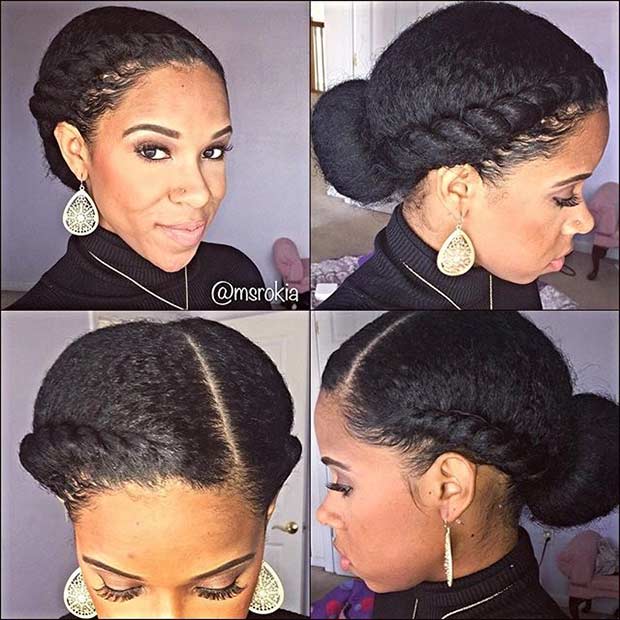 Flat Twists Bun Updo