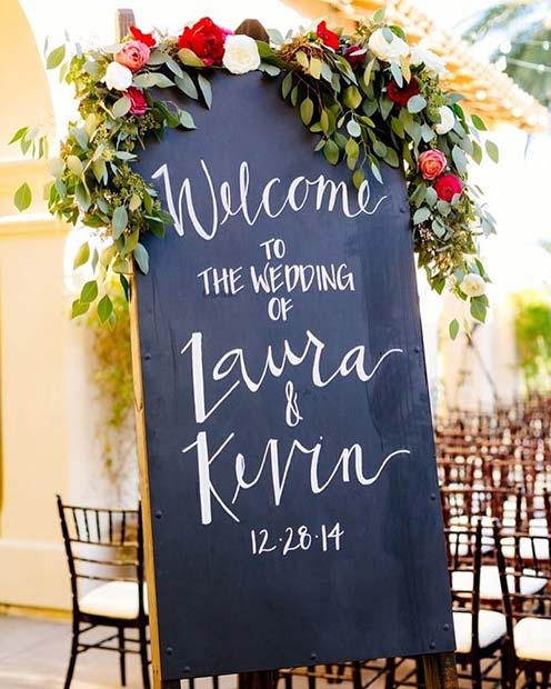 Floral Καλώς ορίσατε στο Wedding Board for Rustic Wedding Ideas