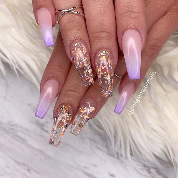 Ombre και Clear Nails