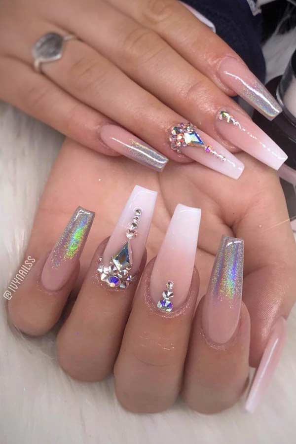 French Ombre και Chrome Nails