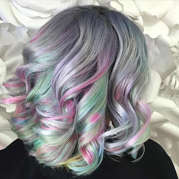 Cheveux aux tons pastel doux