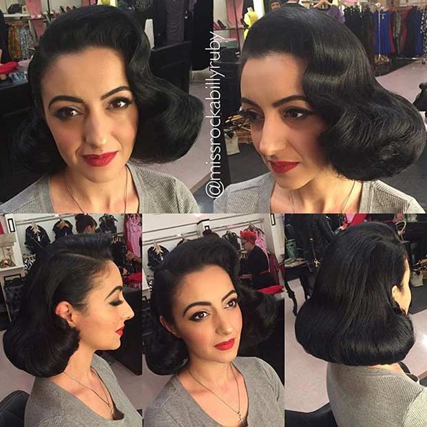 Pin Up Faux Bob Coiffure