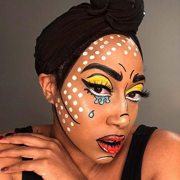 Idée de maquillage Pop Art pour femme