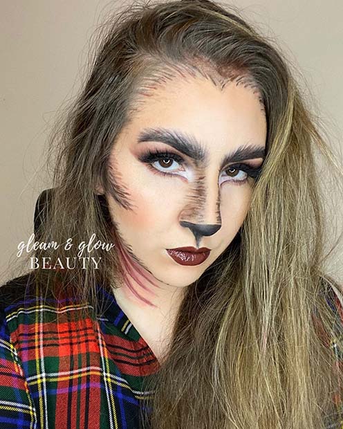 Werewolf Halloween Makeup Look