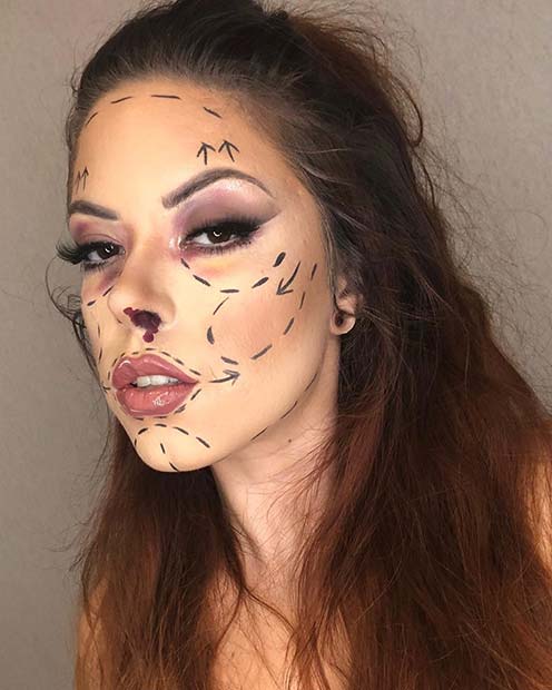 Maquillage Halloween Chirurgie Plastique