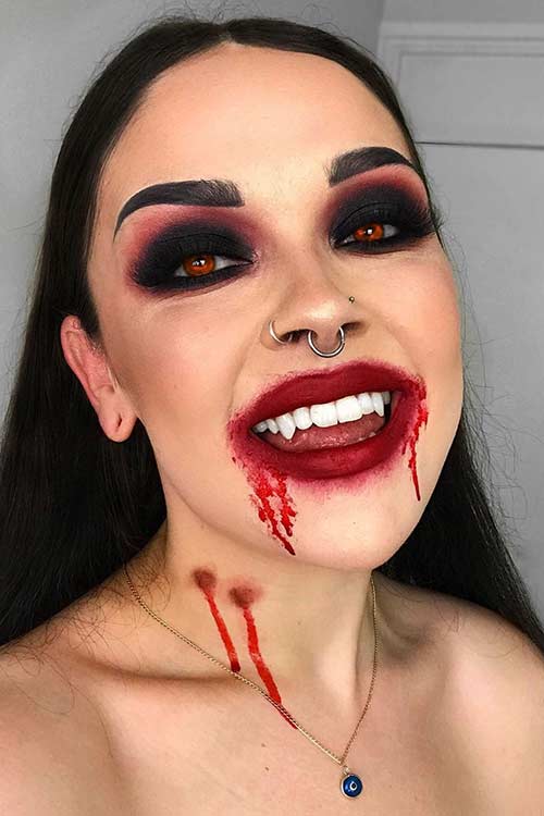 Look maquillage vampire pour femme