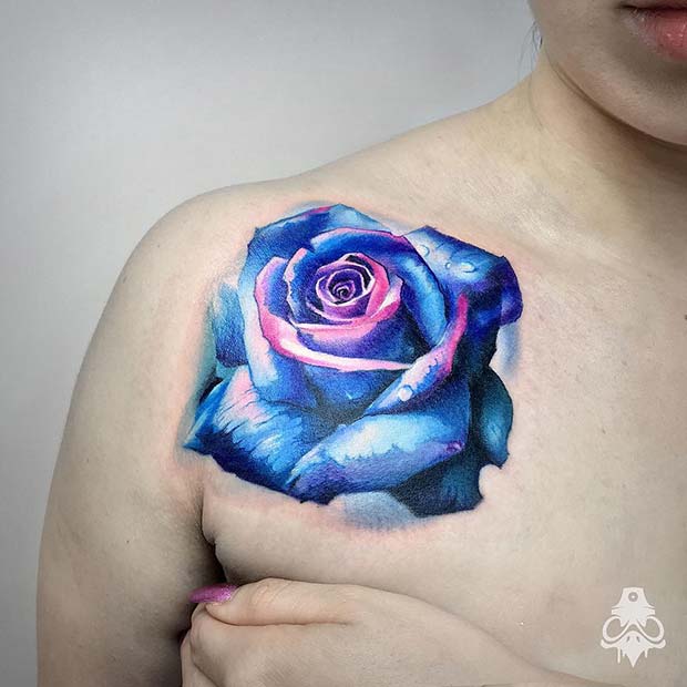 Μοναδικός σχεδιασμός μπλε τριαντάφυλλου