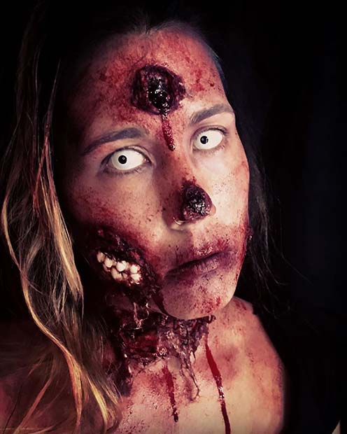 Μακιγιάζ Zombie Illusion με δόντια